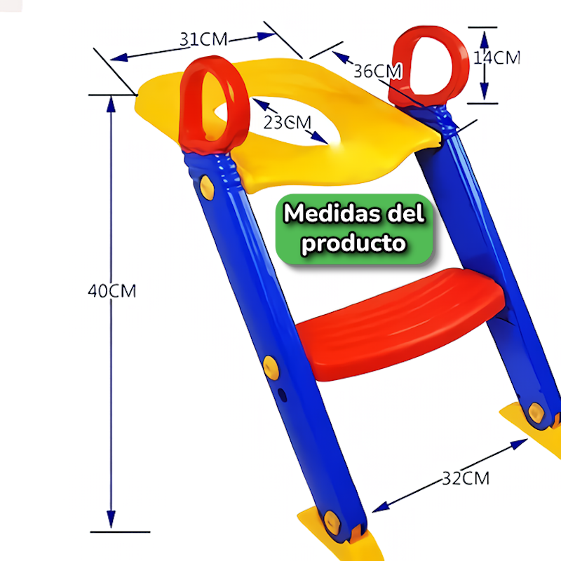 Asiento adaptador con escalera