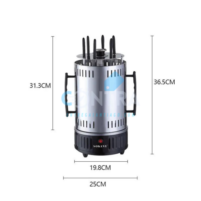 Asador / Parrillera Eléctrica Vertical (Anticucho, Pincho, Brochetas)